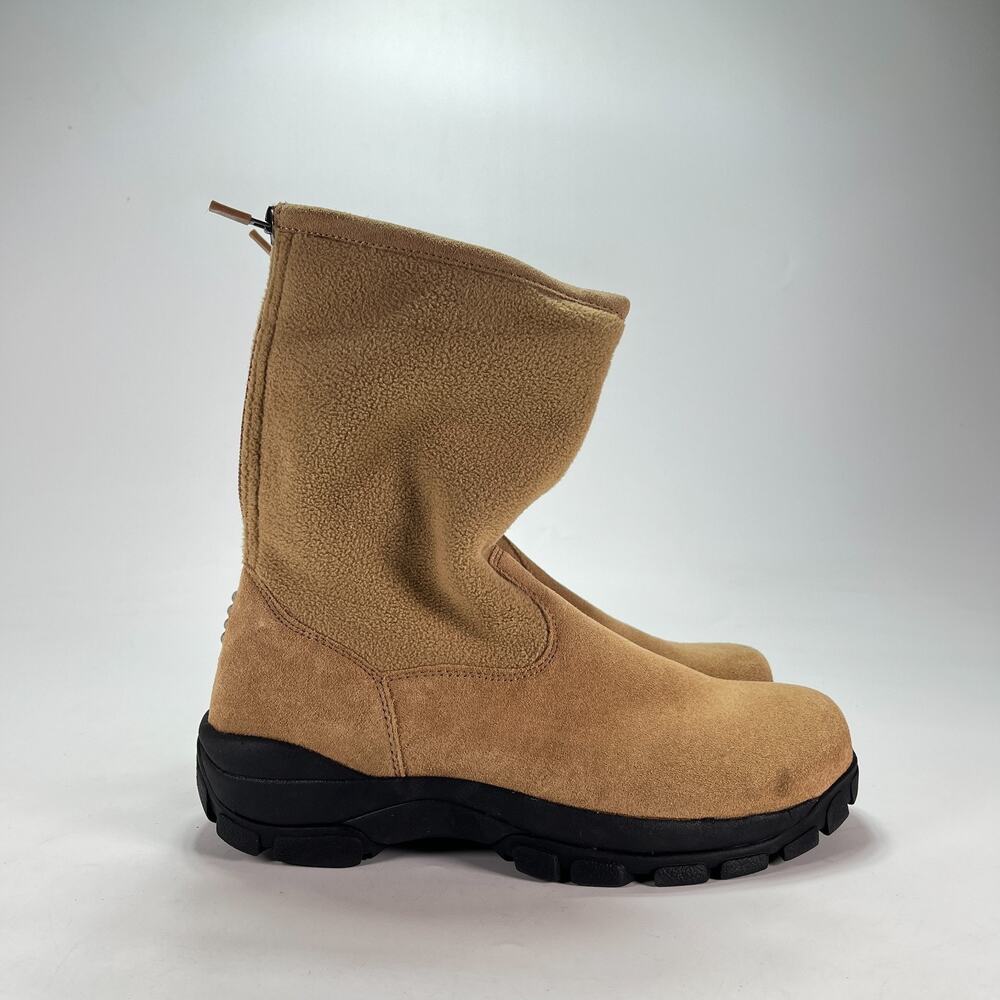 Lands' End Brown Suede Casual Cold Weather Winter Wedge Boots Women's Size 8.5